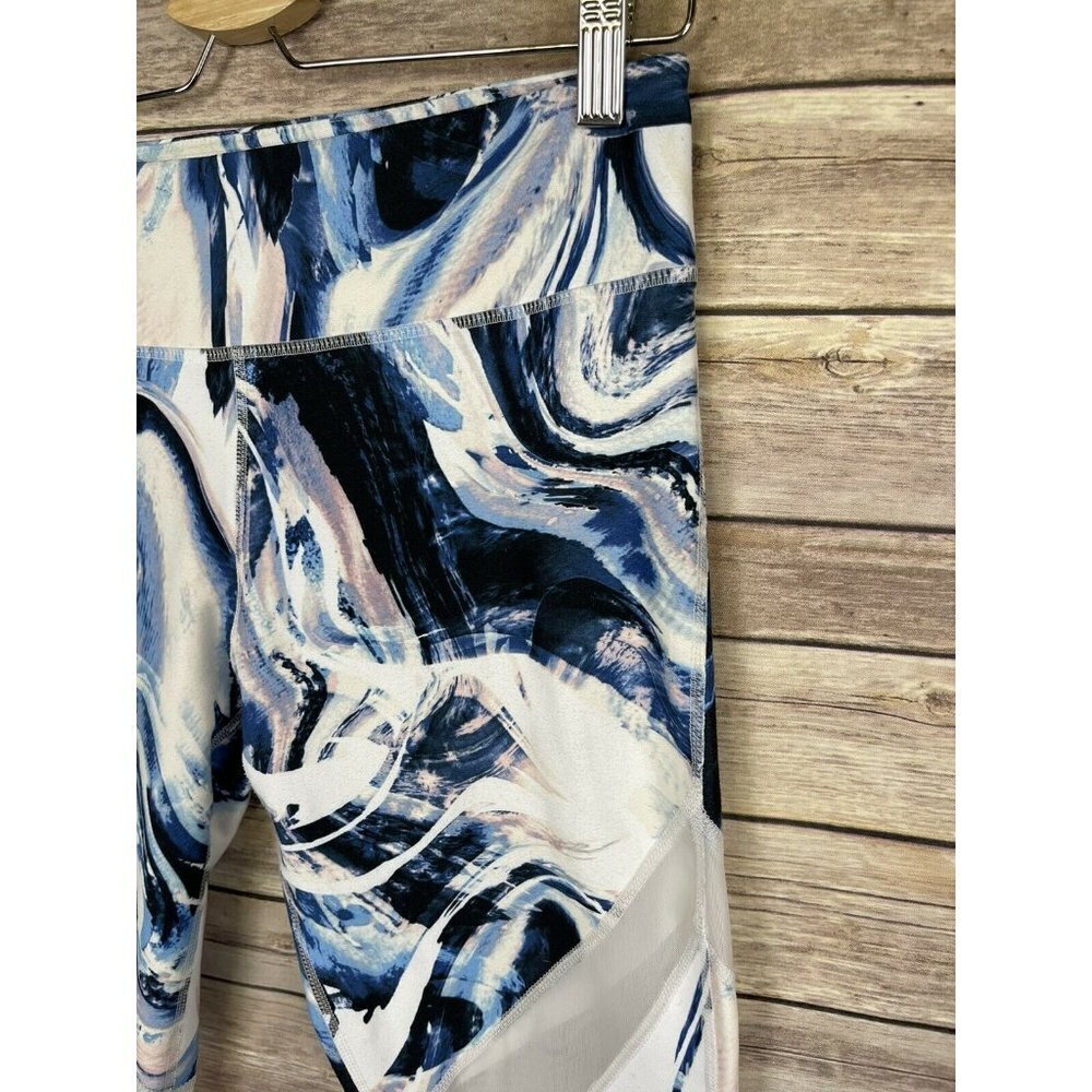 Fabletics Medium Swirl Print Leggings Mesh Inserts - image 5